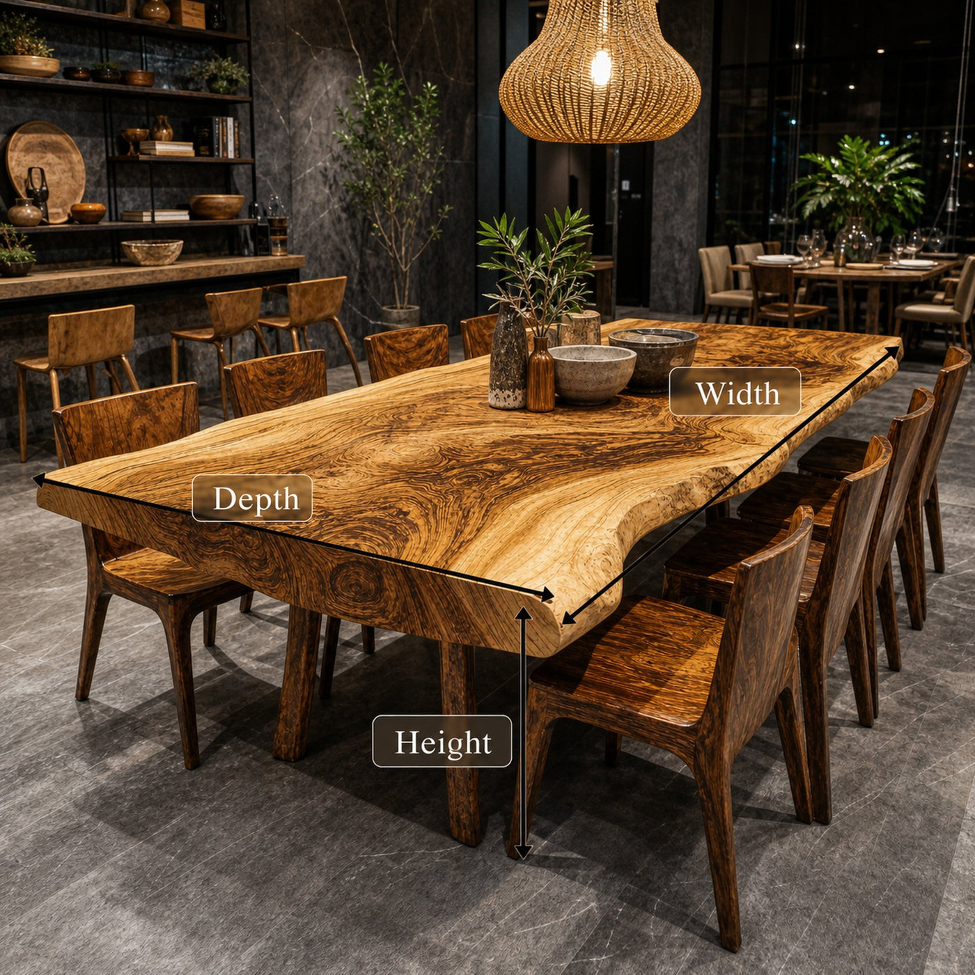 Modern Hardwood Dining Table For Spacious Dining Room - product view 6