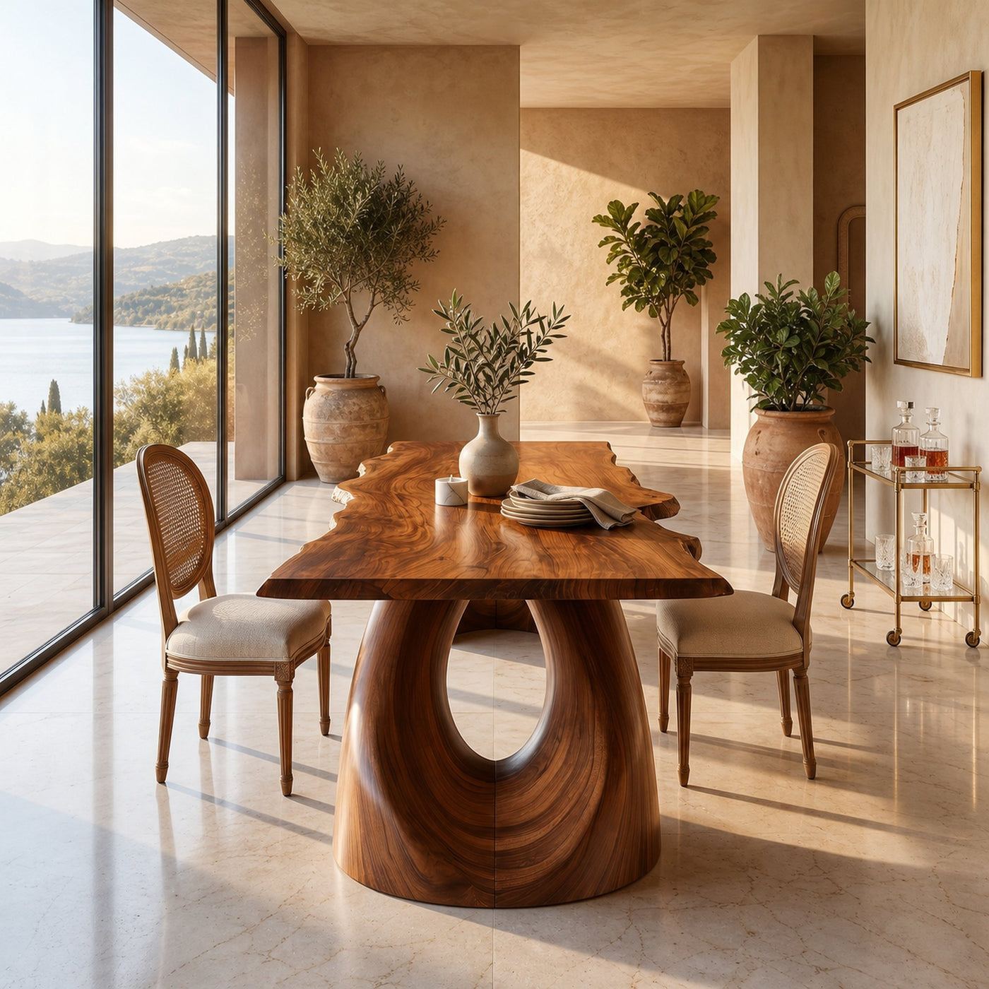 Modern Live Edge Dining Table For Open Concept Dining - product view 3