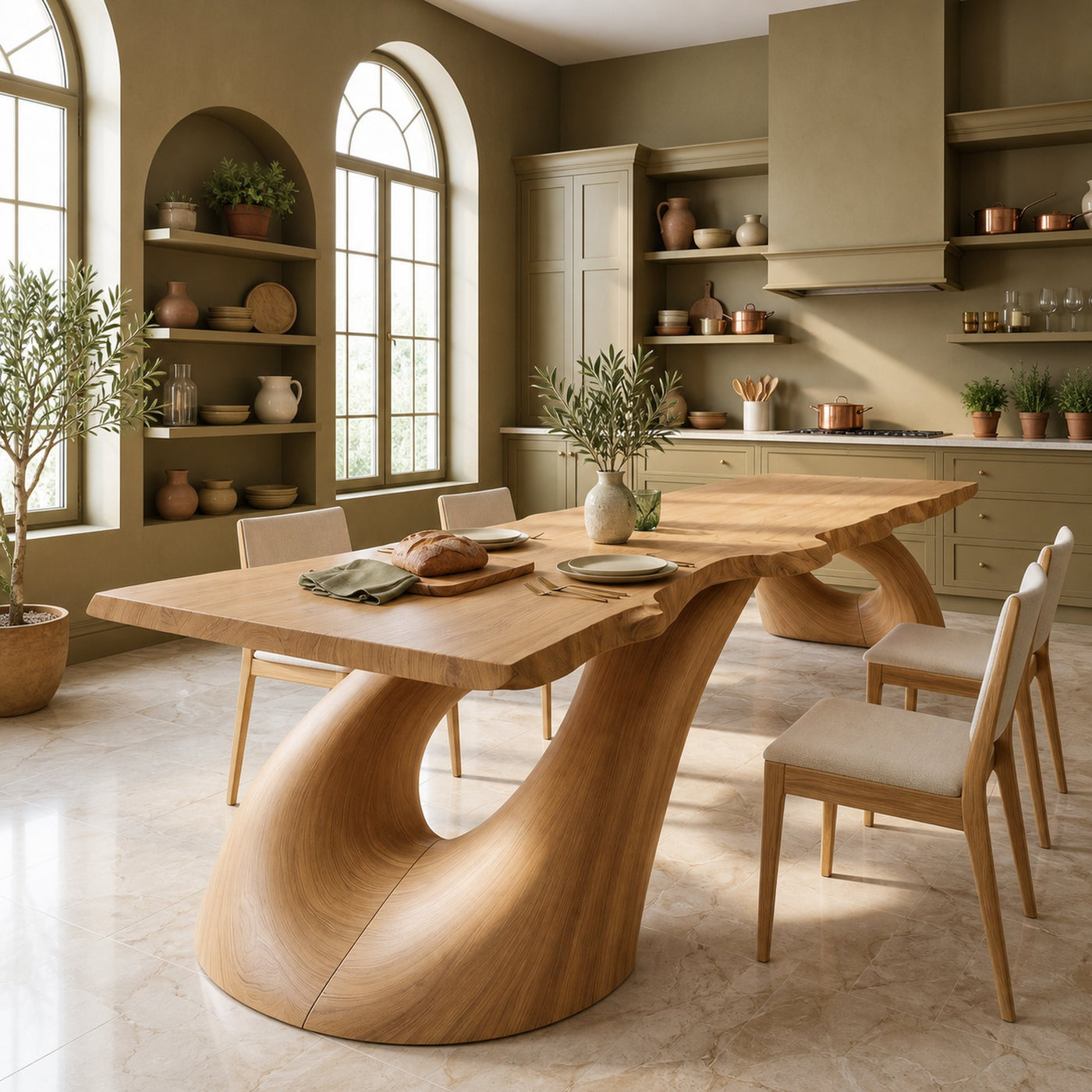 Modern Live Edge Dining Table For Open Concept Dining - product view 5