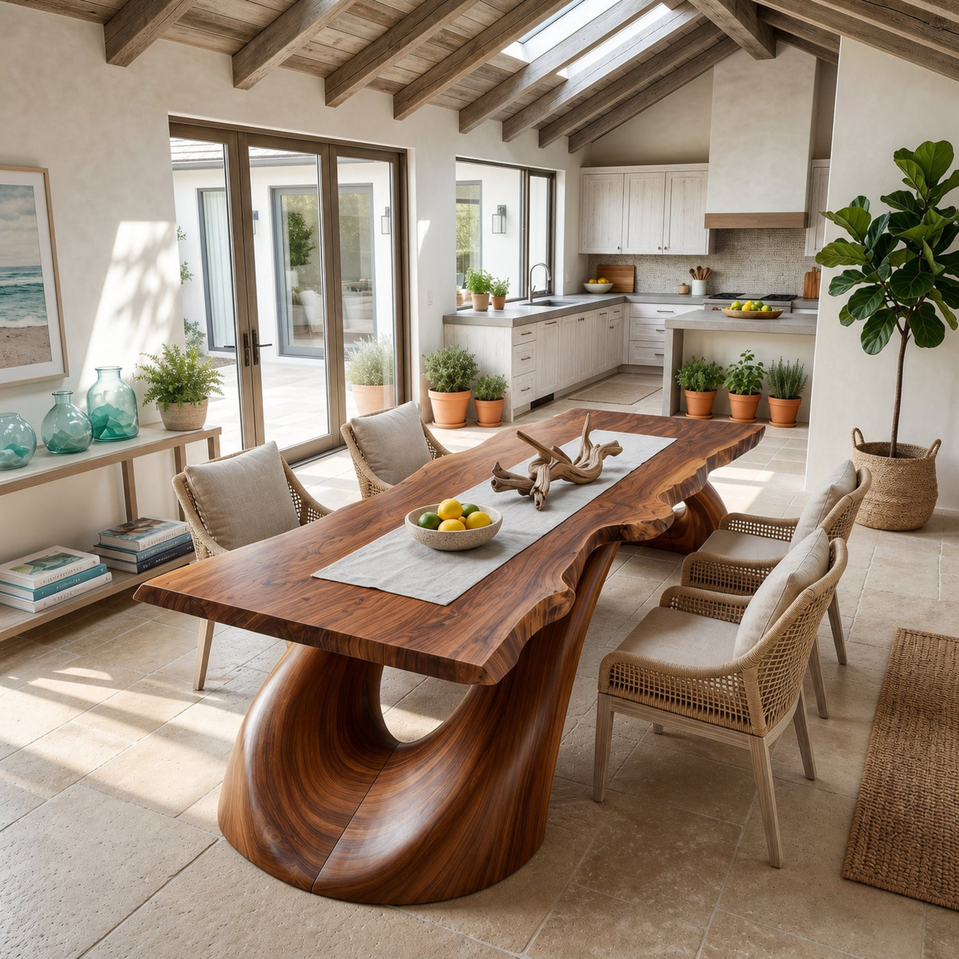 Modern Live Edge Dining Table For Open Concept Dining - product view 6