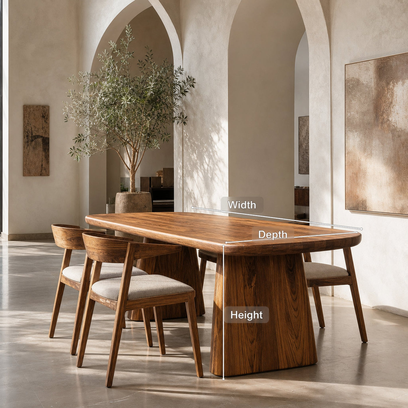 Modern Minimal Dining Table With Sculptural Craftsmanship For Dining Room - product view 7