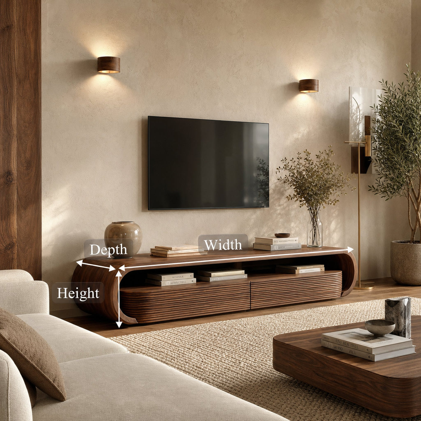Modern Minimal TV Unit For Living Room And Entertainment Space - product view 8
