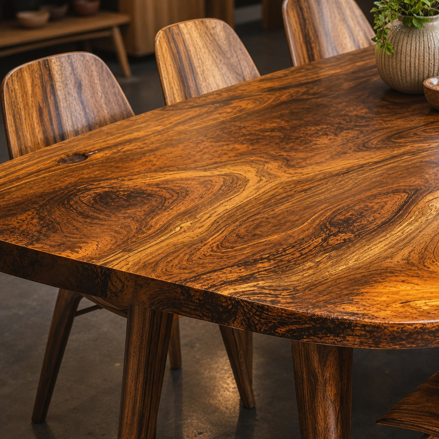 Modern Natural Wood Dining Table For Family Gatherings - product view 3