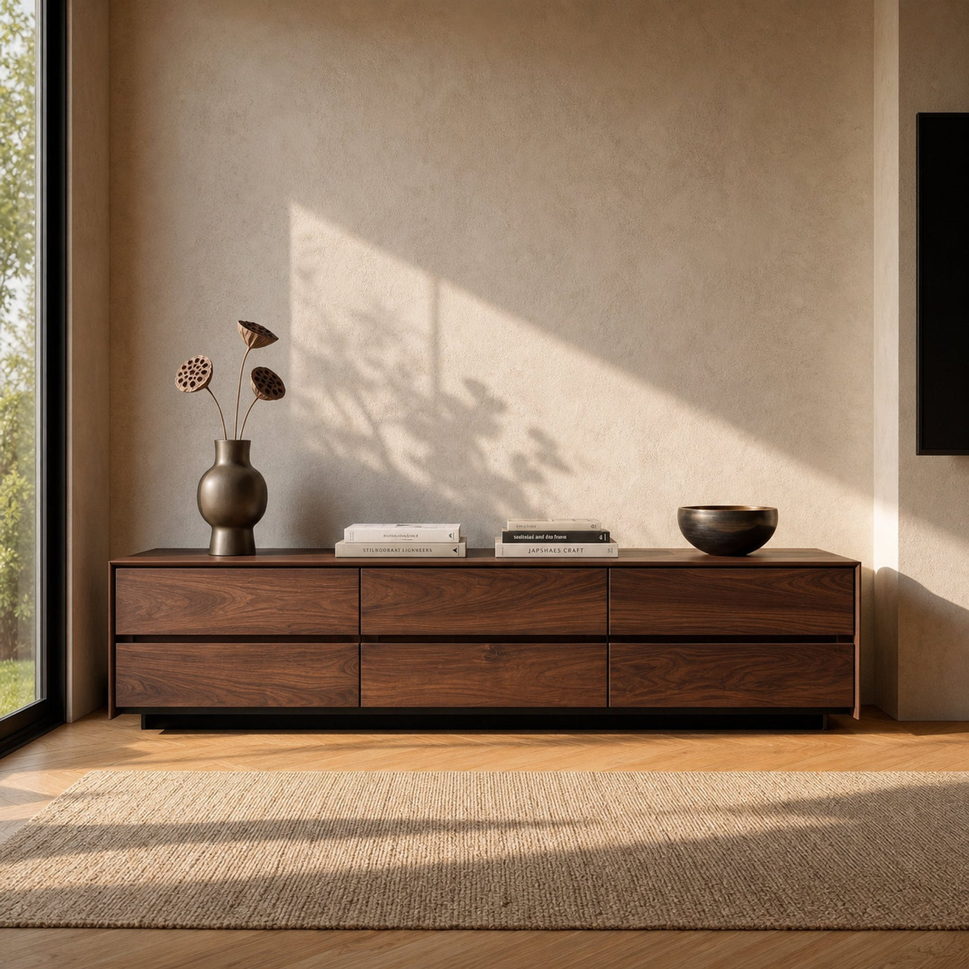 Modern Natural Wood Sideboard For Contemporary Living Room - product view 7