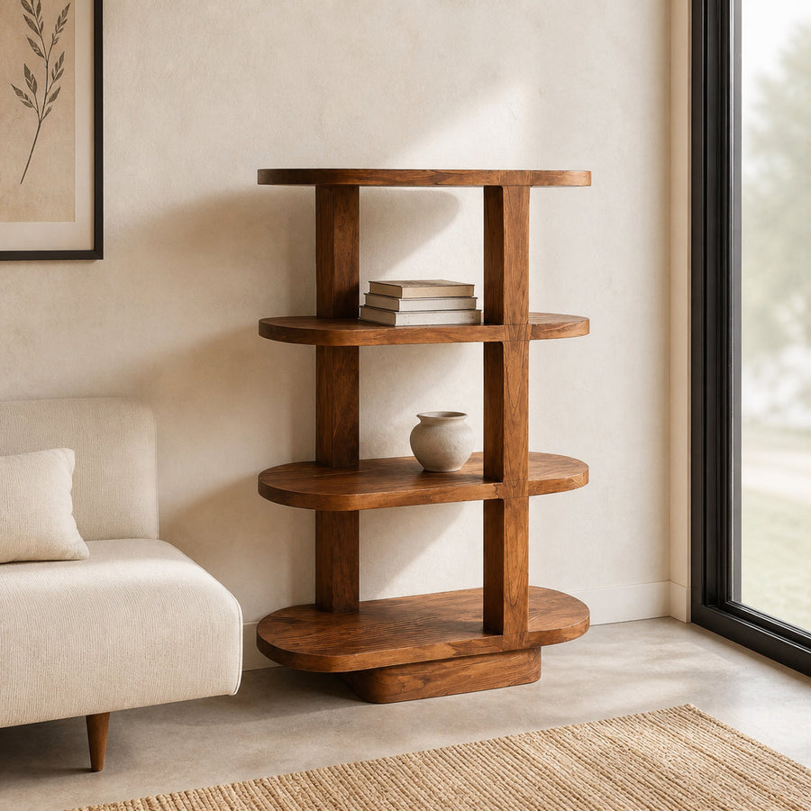 Modern Open Bookcase For Living Room Space