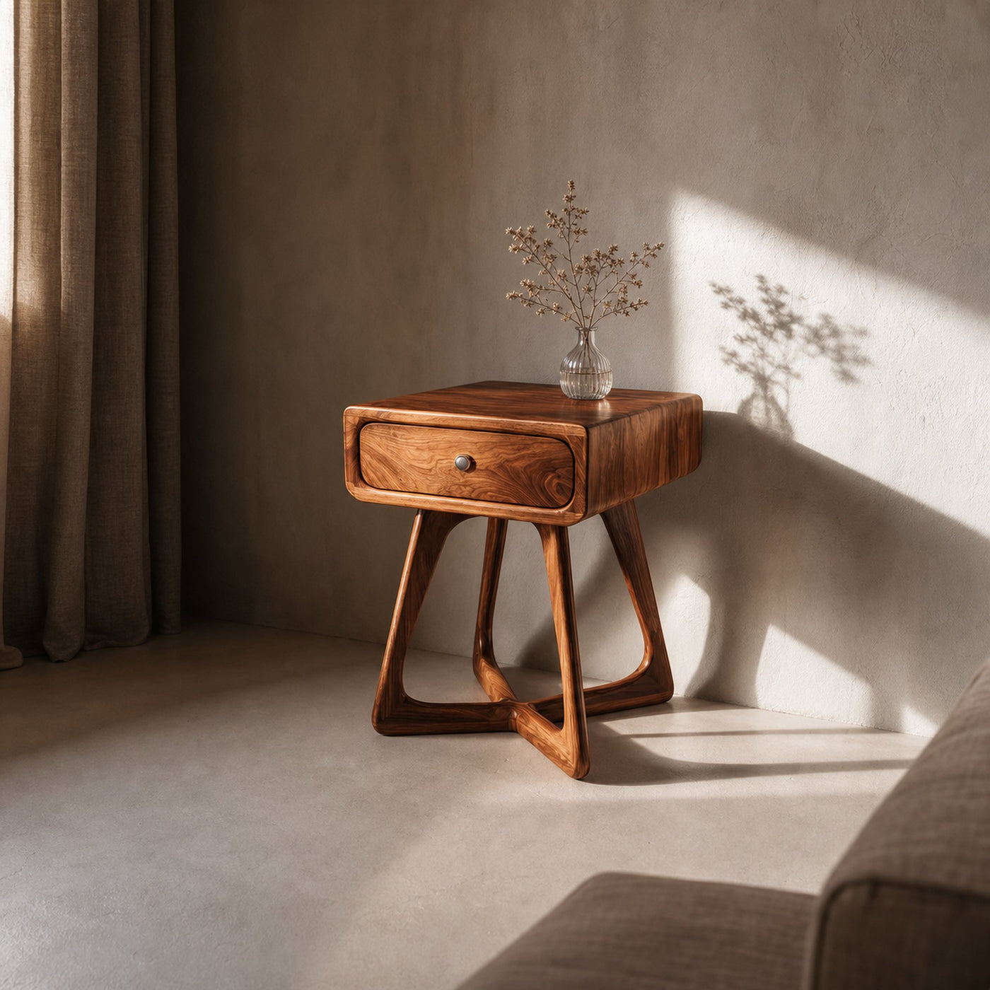 Modern Organic Nightstand Bedroom Or Reading Room - product view 2