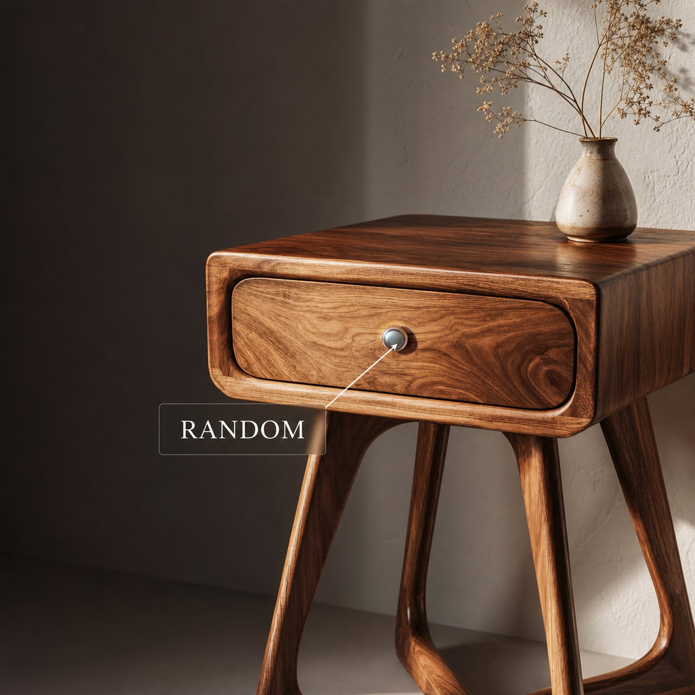 Modern Organic Nightstand Bedroom Or Reading Room - product view 4