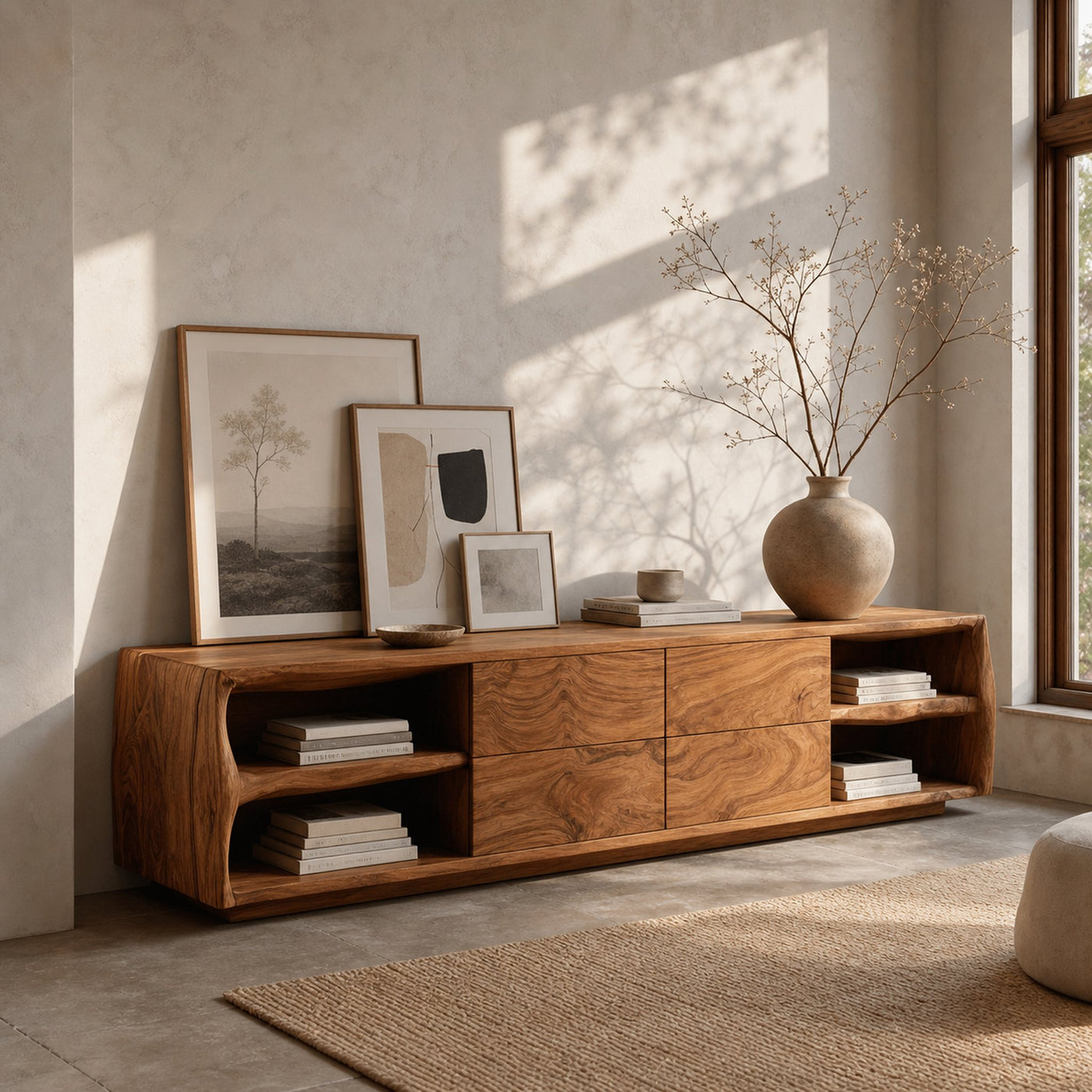 Modern Organic Sideboard Console Storage For Living Room