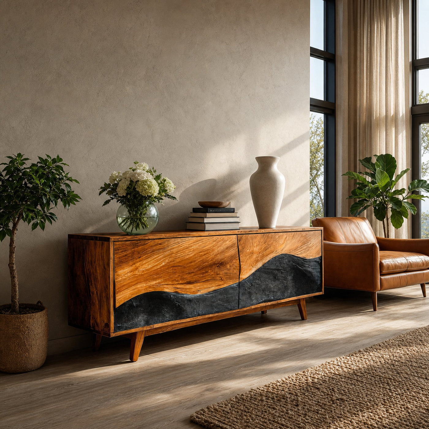 Modern Organic Sideboard For Living Room