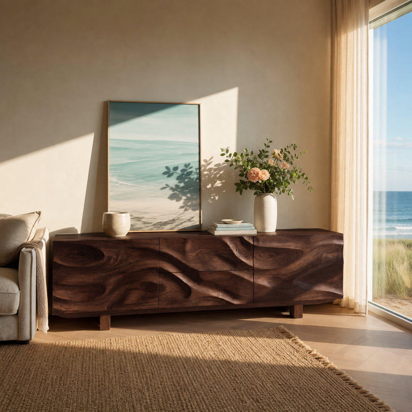 Modern Organic Sideboard Storage Cabinet For Living Room - product view 7