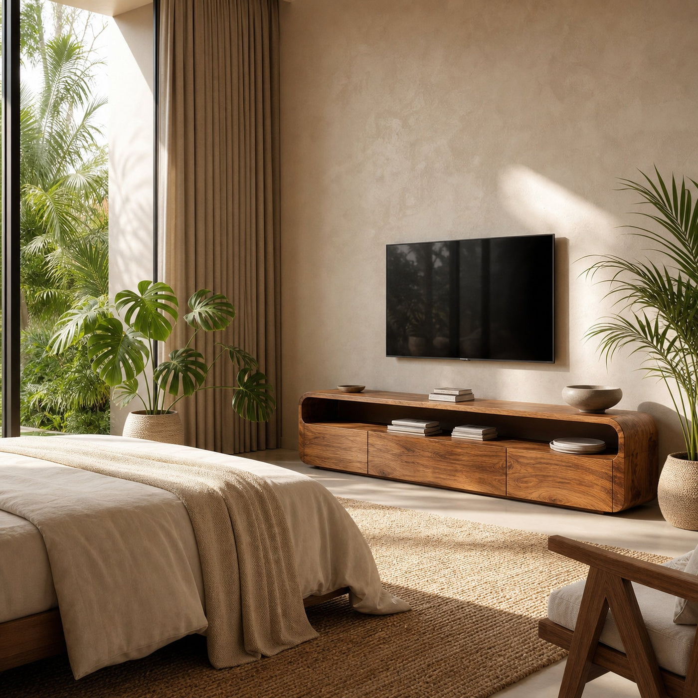 Modern Organic TV Console For Living Room - product view 7
