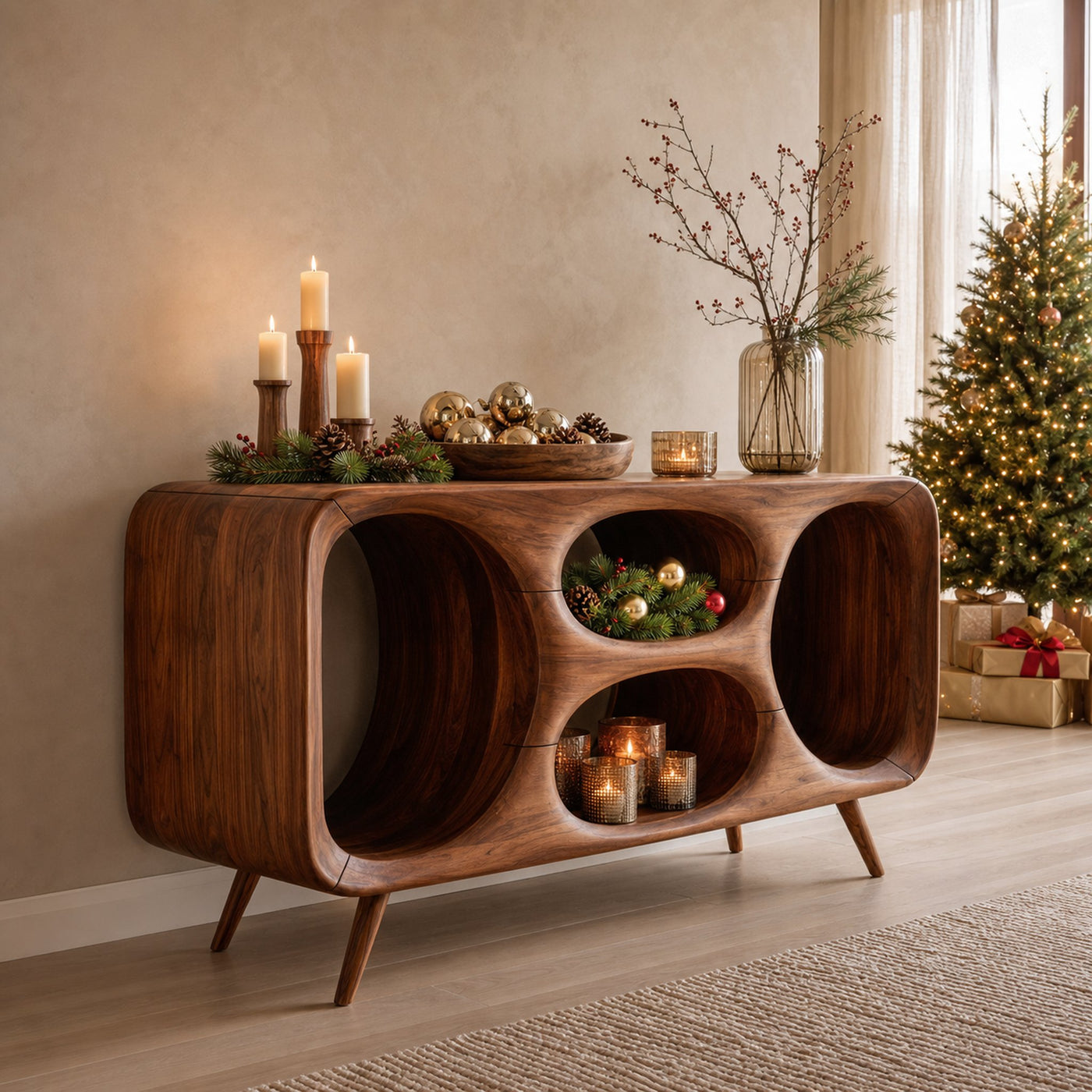 Modern Oval Sideboard For Holiday Decoration - product view 6
