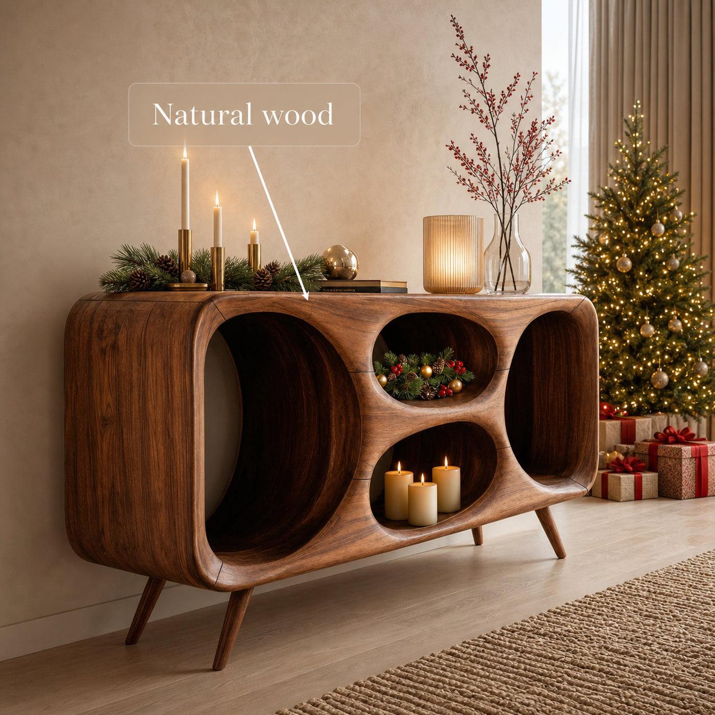 Modern Oval Sideboard For Holiday Decoration - product view 7