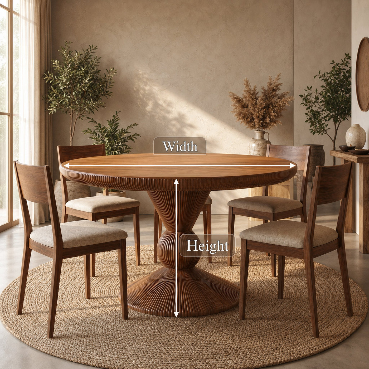 Modern Round Pedestal Dining Table For Dining Room And Kitchen - product view 8