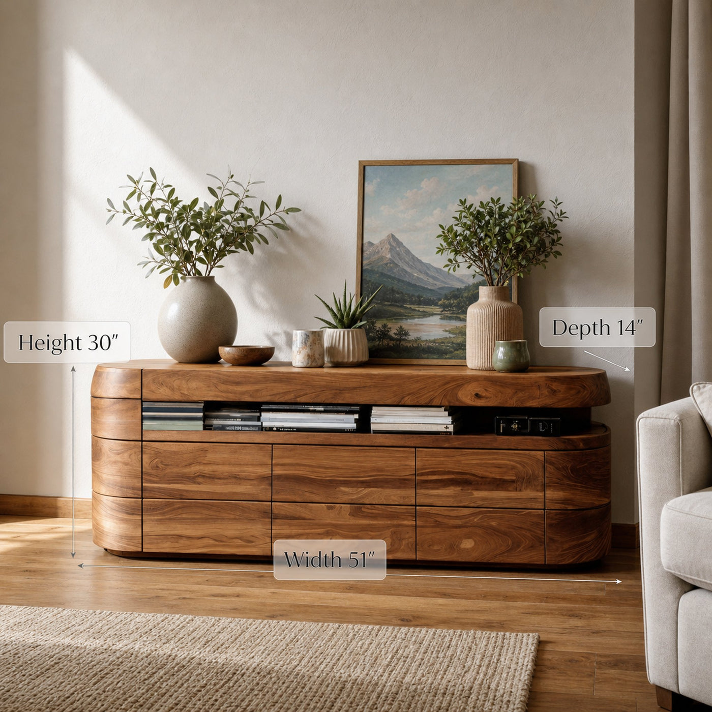 Modern Rounded Sideboard For Dining Room - product view 6