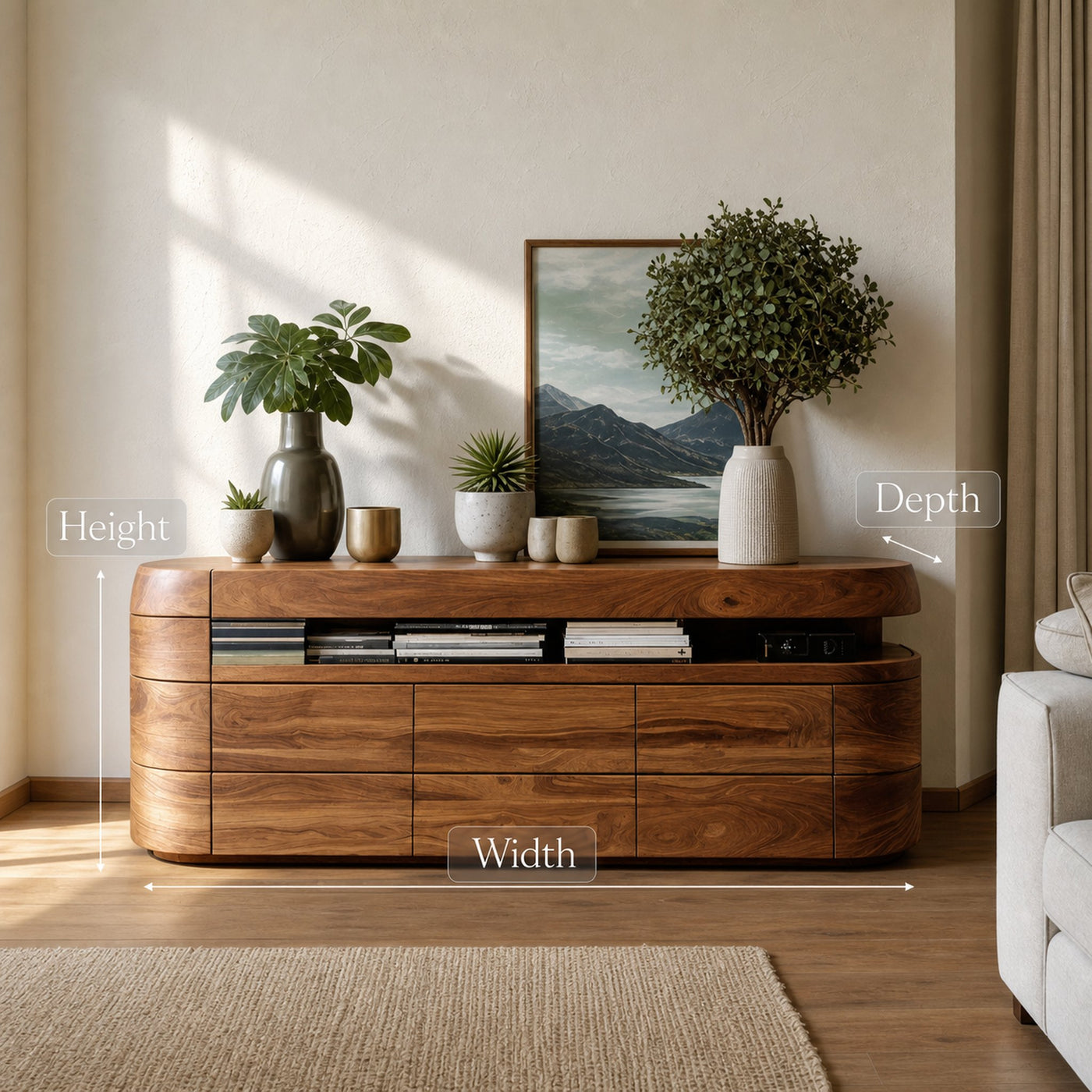 Modern Rounded Sideboard For Dining Room - product view 7