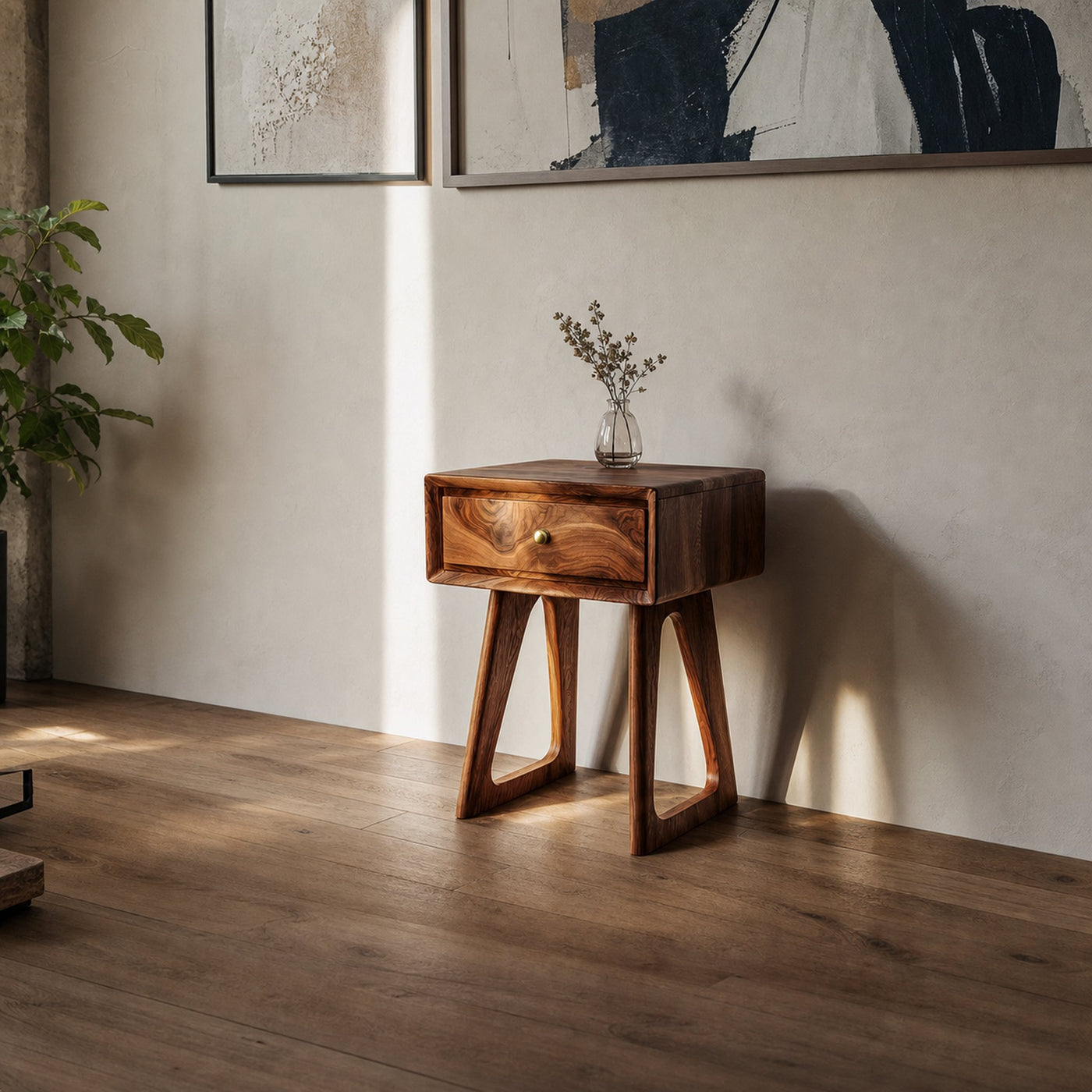 Modern Sculpted Frame Side Table Living Room Or Studio Room