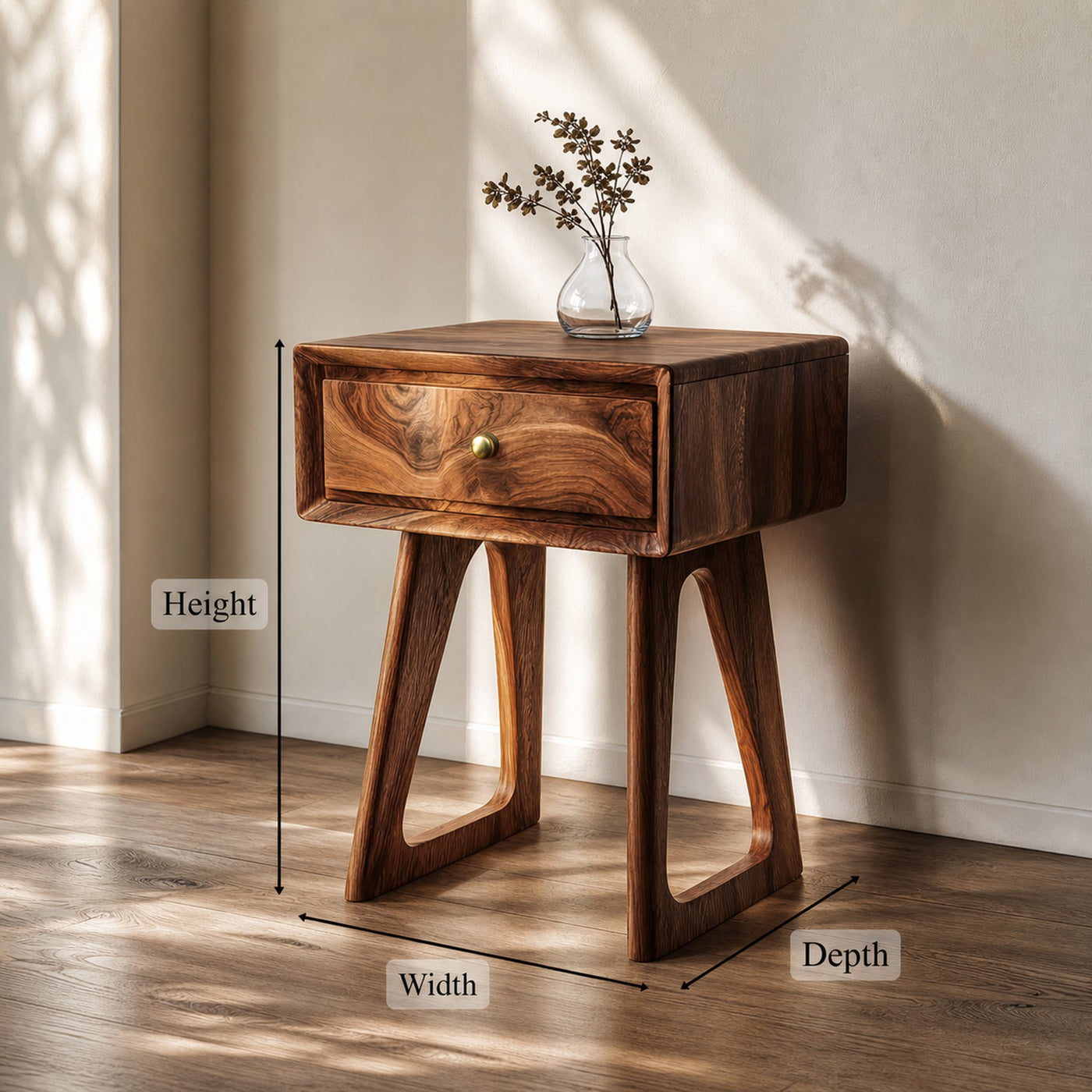 Modern Sculpted Frame Side Table Living Room Or Studio Room - product view 6