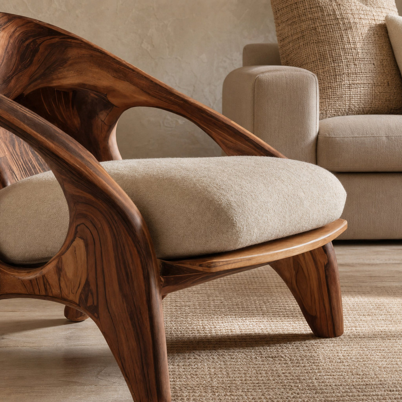 Modern Sculptural Accent Chair For Living Room - product view 4