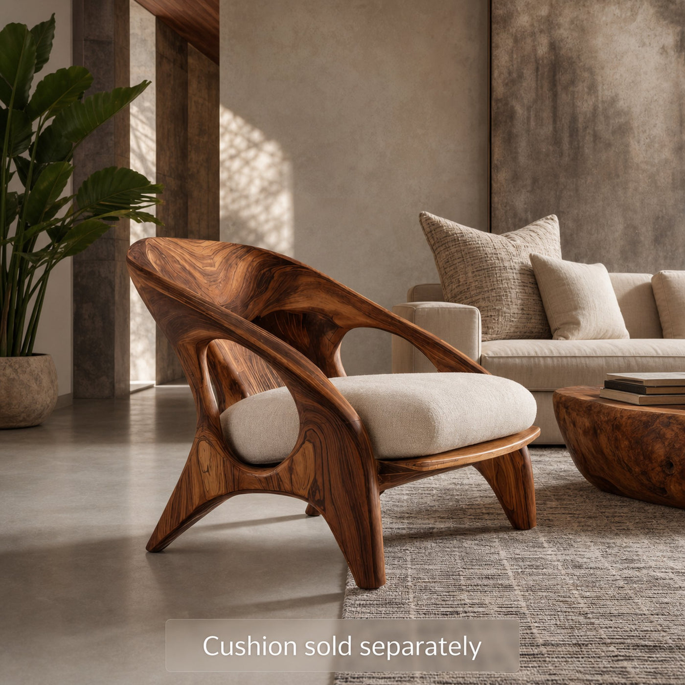 Modern Sculptural Accent Chair For Living Room - product view 5