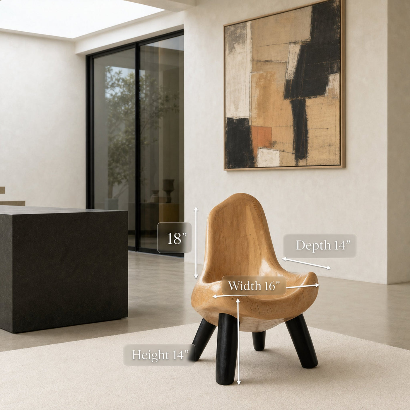 Modern Sculptural Accent Chair For Living Room Or Nursery - product view 6