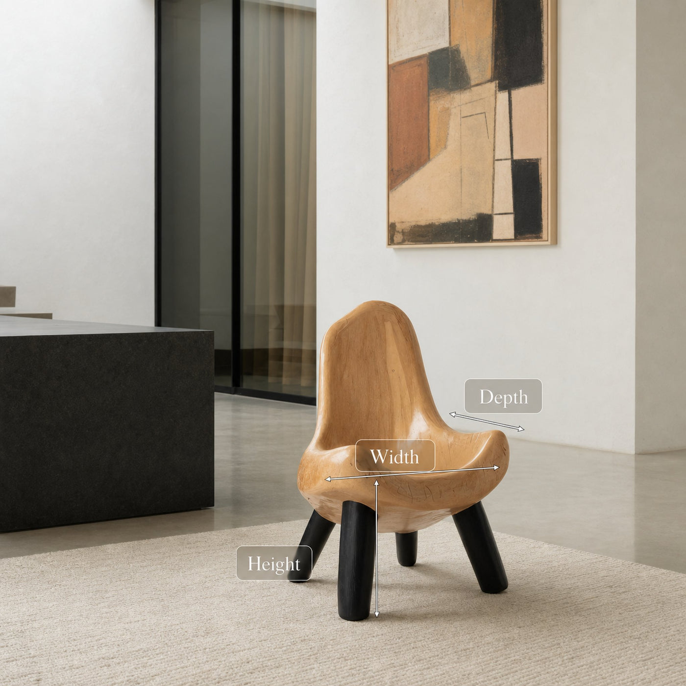 Modern Sculptural Accent Chair For Living Room Or Nursery - product view 7
