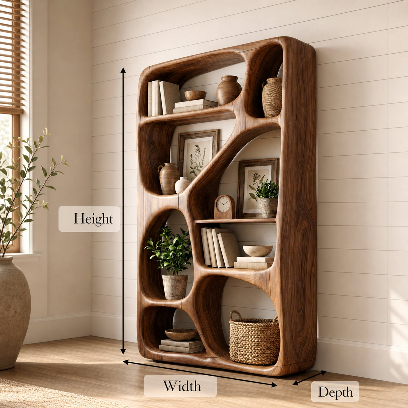 Modern Sculptural Bar Cabinet For Living Room And Home Bar - product view 6