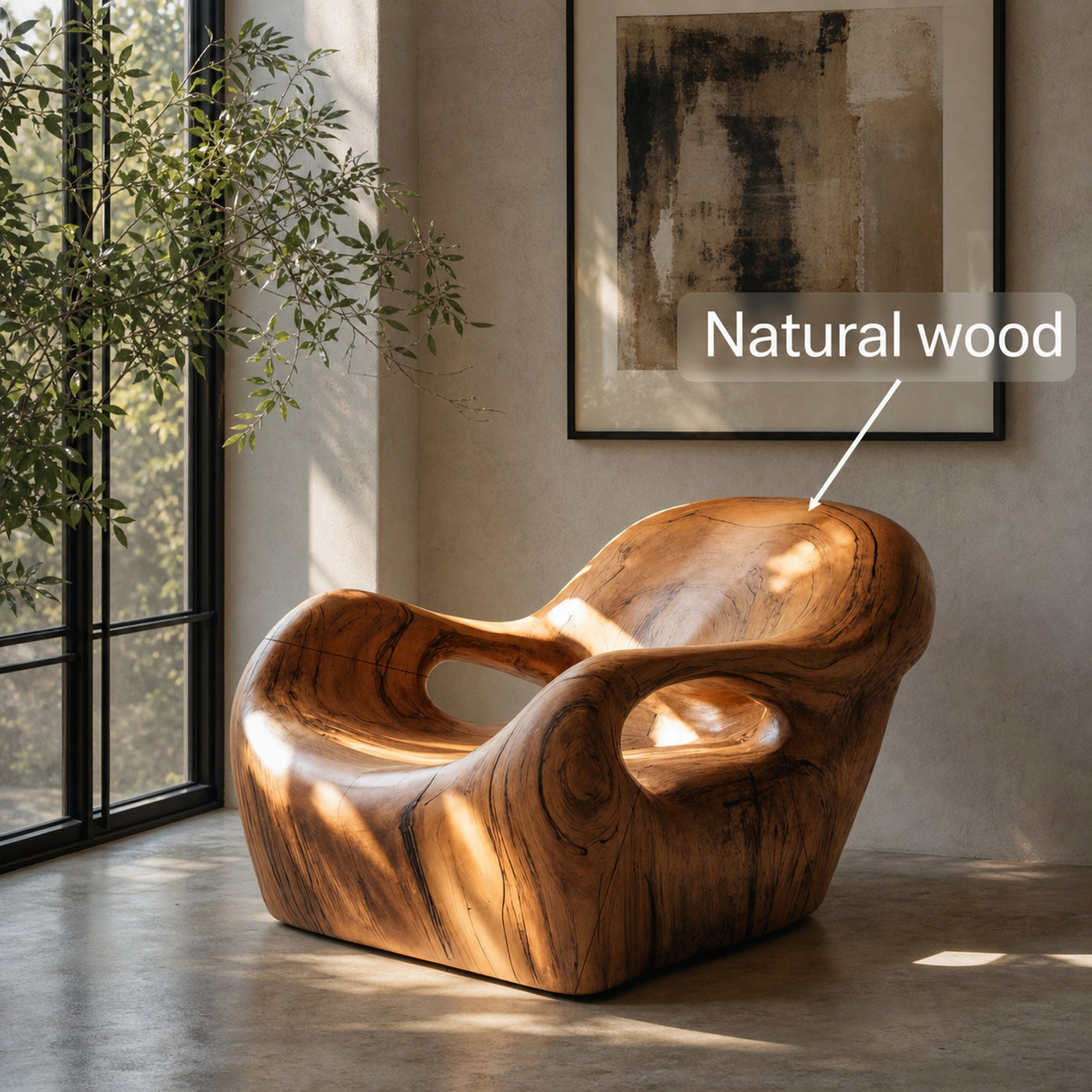 Modern Sculptural Lounge Chair For Living Room Or Reading Corner - product view 6