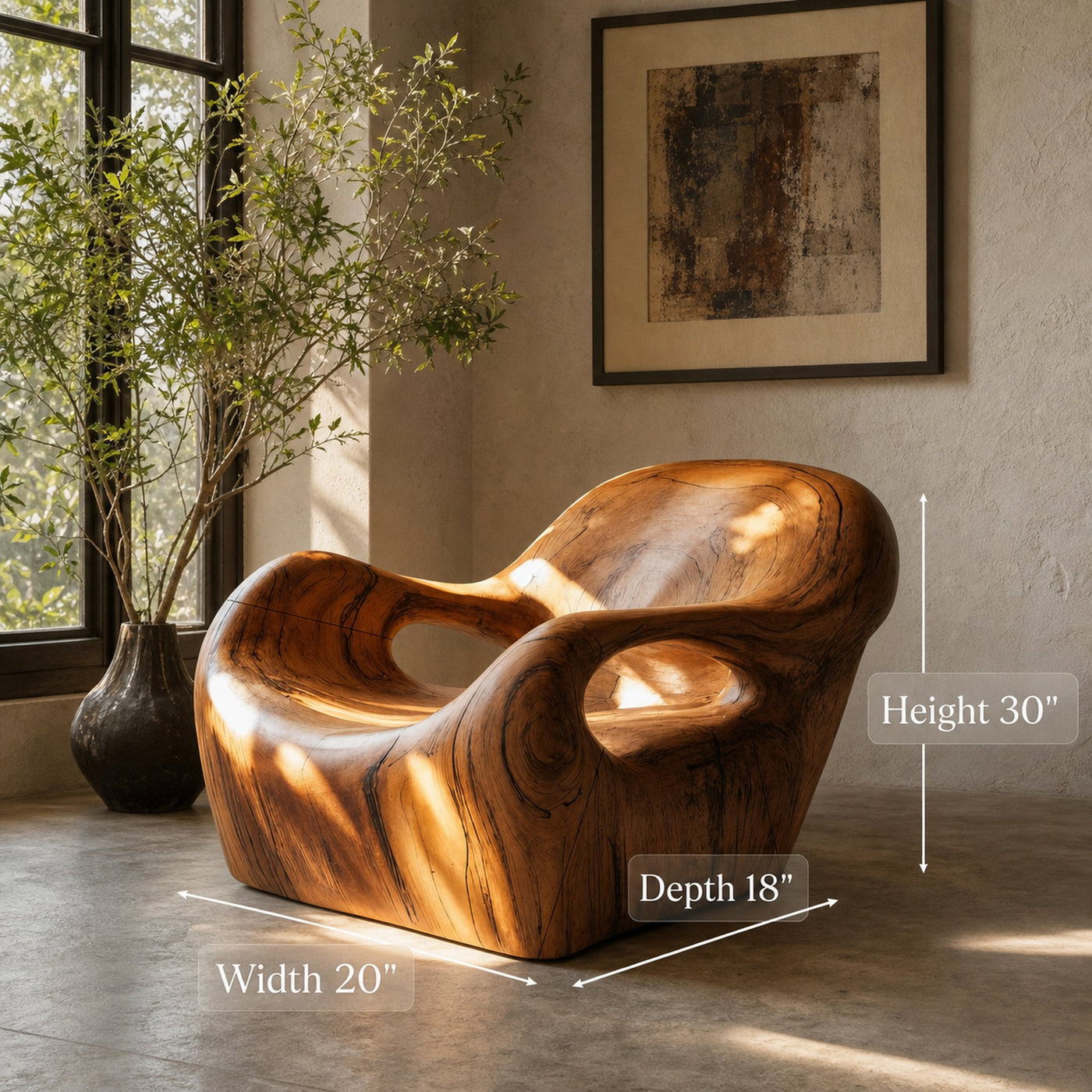 Modern Sculptural Lounge Chair For Living Room Or Reading Corner - product view 7