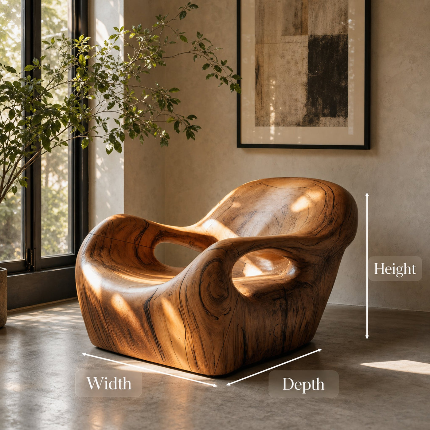 Modern Sculptural Lounge Chair For Living Room Or Reading Corner - product view 9