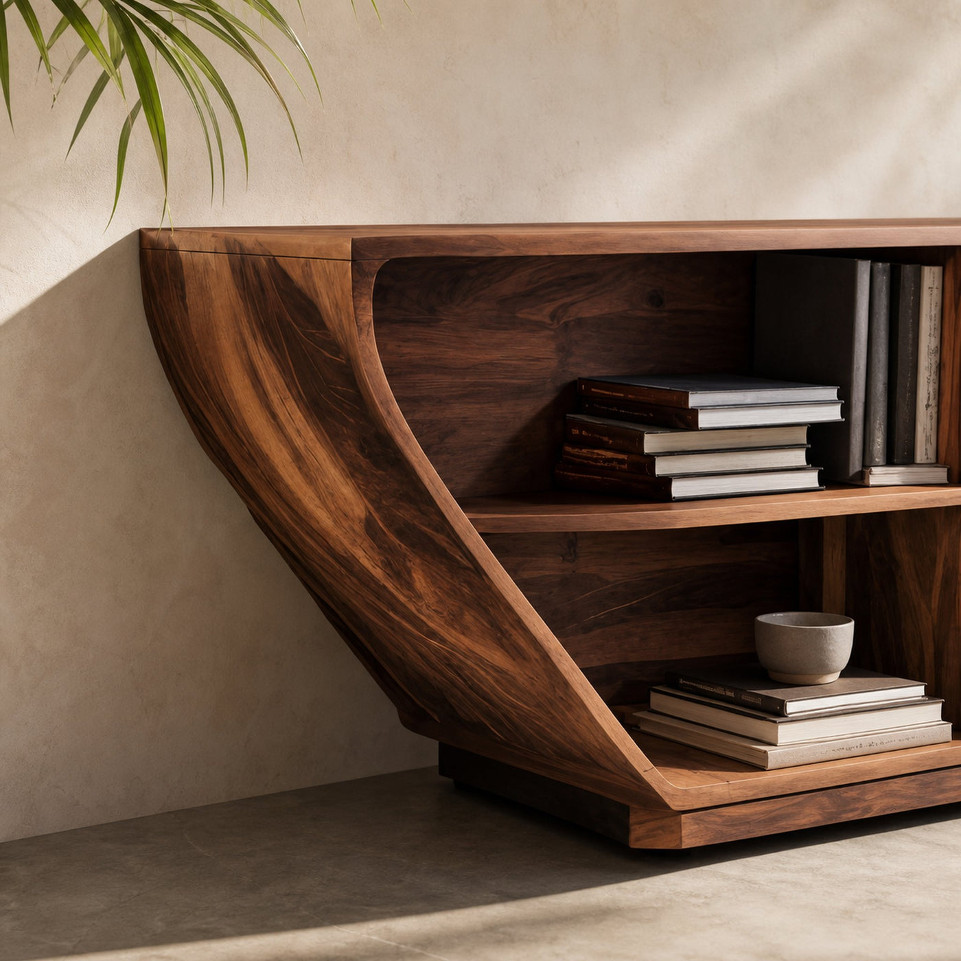 Modern Sideboard With Carved Wave For Living Room Or Dining - product view 4