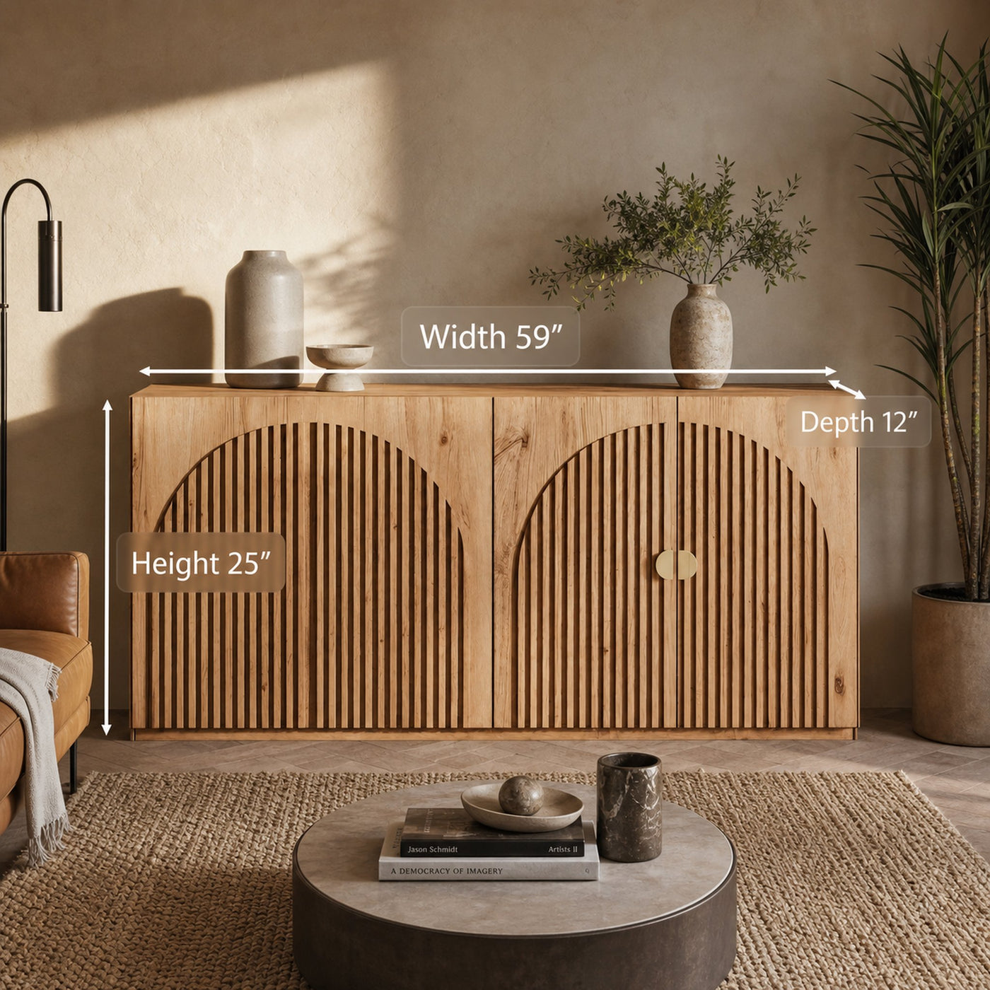 Modern Sideboard With Fluted Arch For Living Room Or Dining Room - product view 6