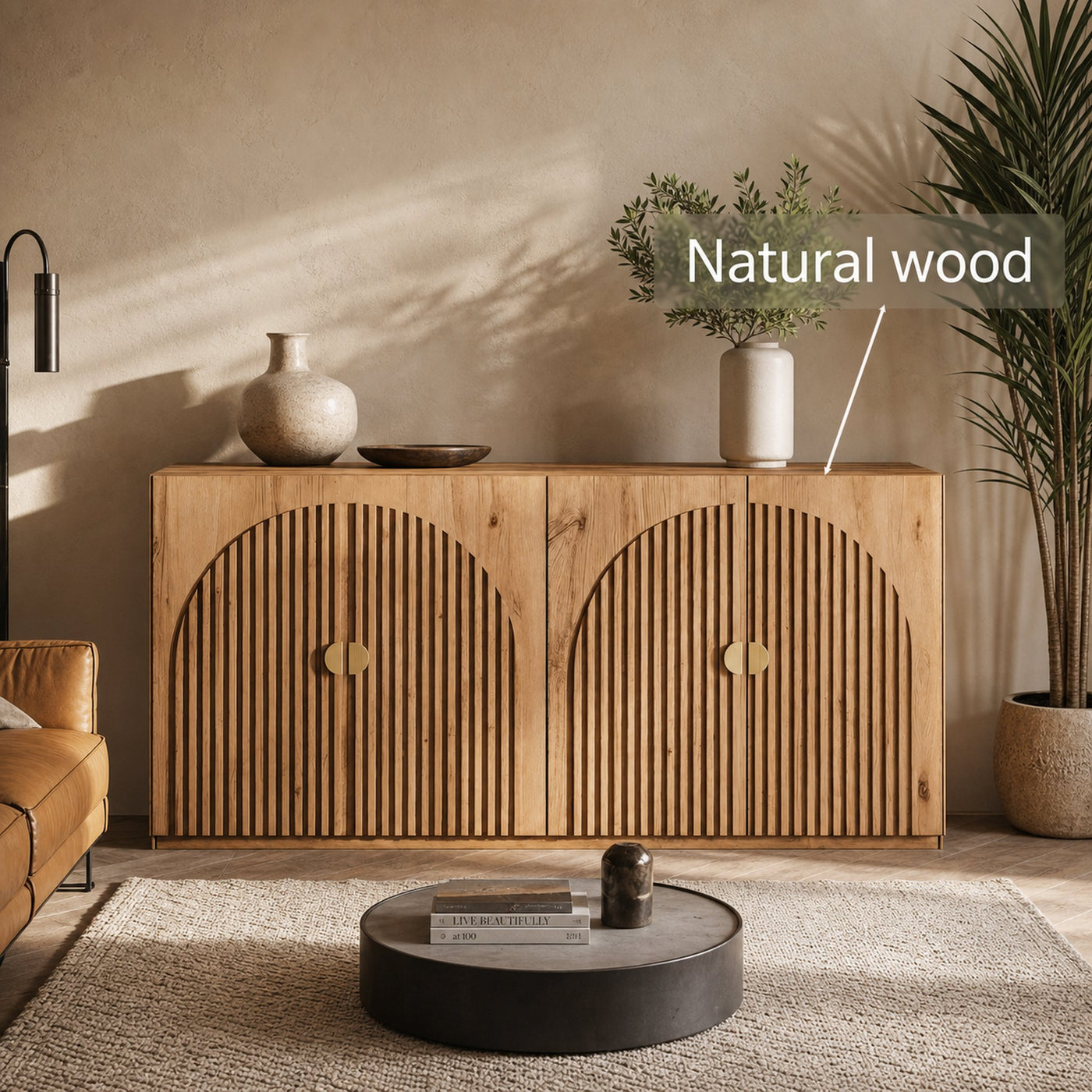 Modern Sideboard With Fluted Arch For Living Room Or Dining Room - product view 7