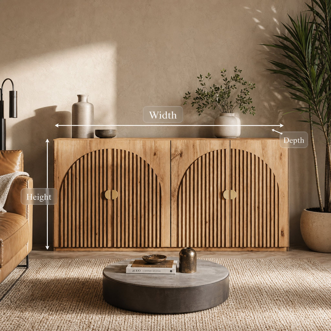 Modern Sideboard With Fluted Arch For Living Room Or Dining Room - product view 8