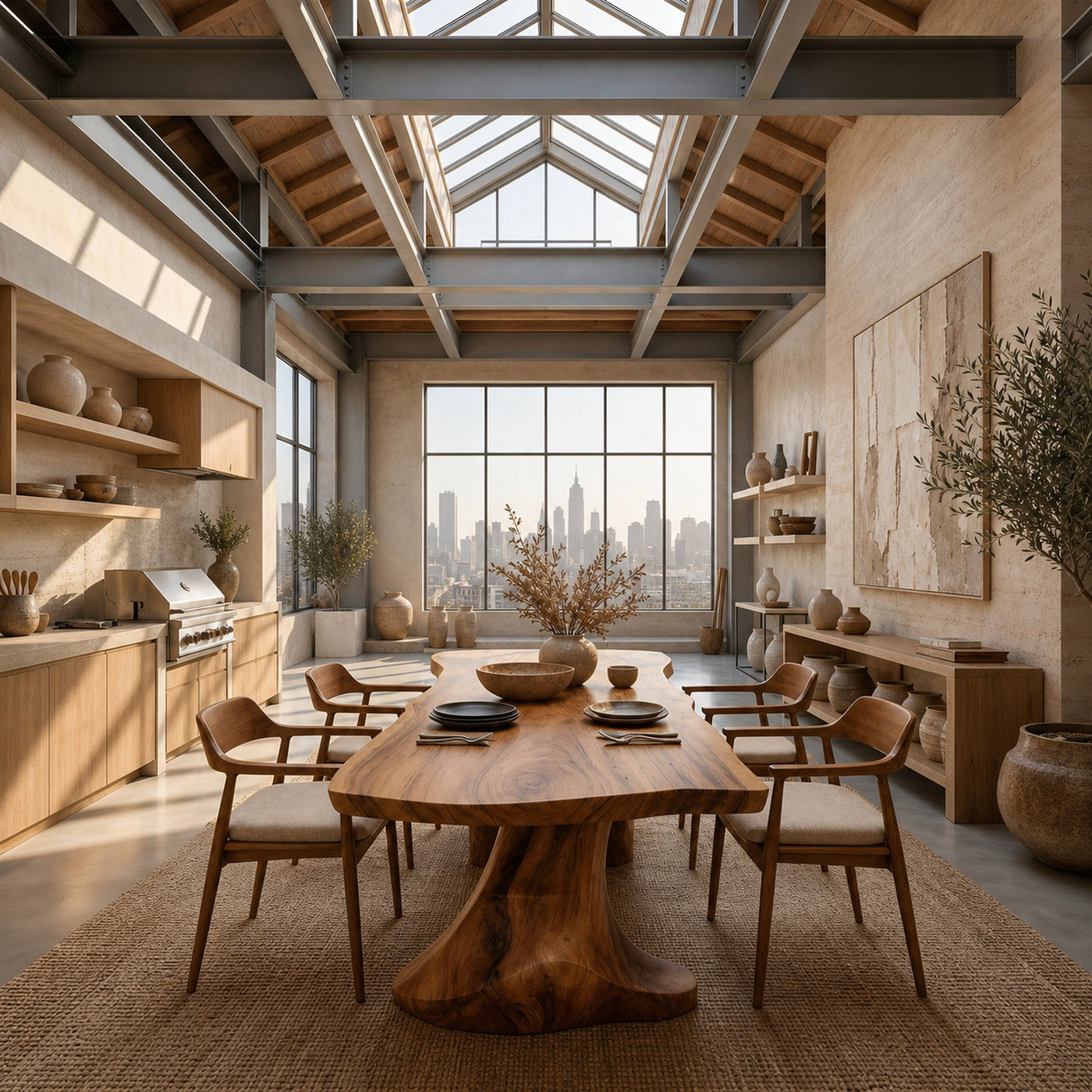 Modern Slab Dining Table For Formal Dining Room - product view 3