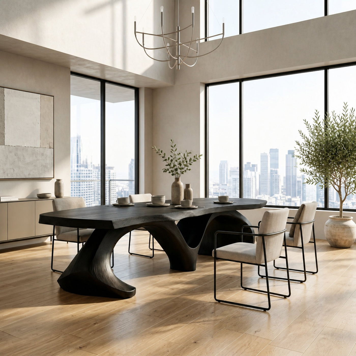 Modern Slab Dining Table For Formal Dining Room - product view 4