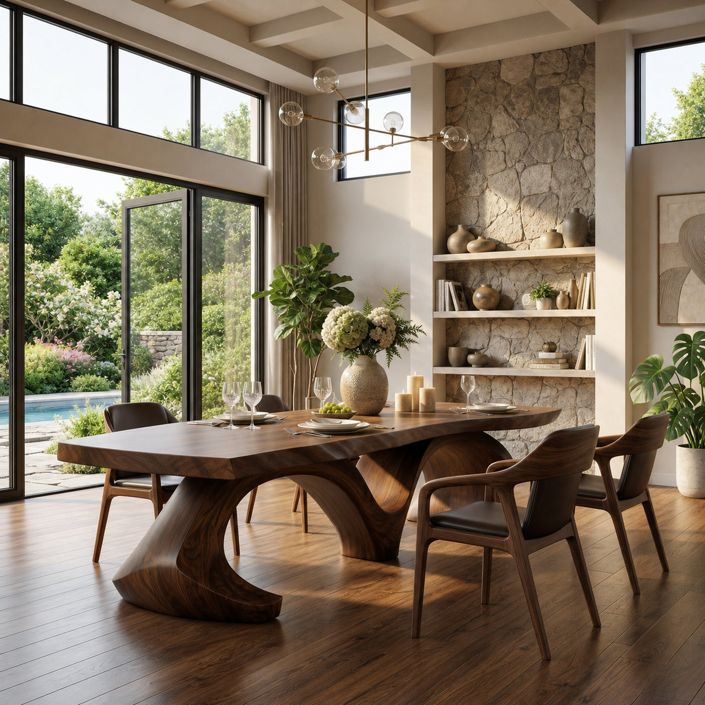 Modern Slab Dining Table For Formal Dining Room - product view 7