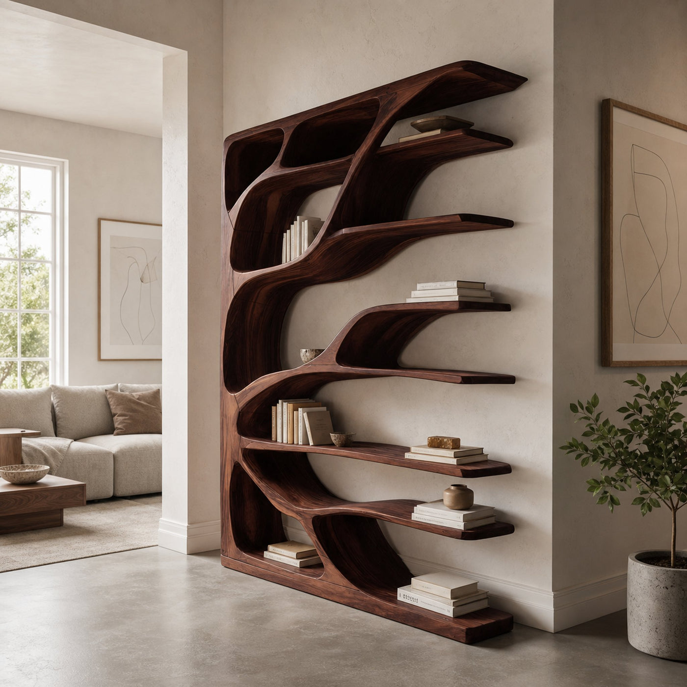 Modern Statement Bookshelf For Home Interiors Decor - product view 7