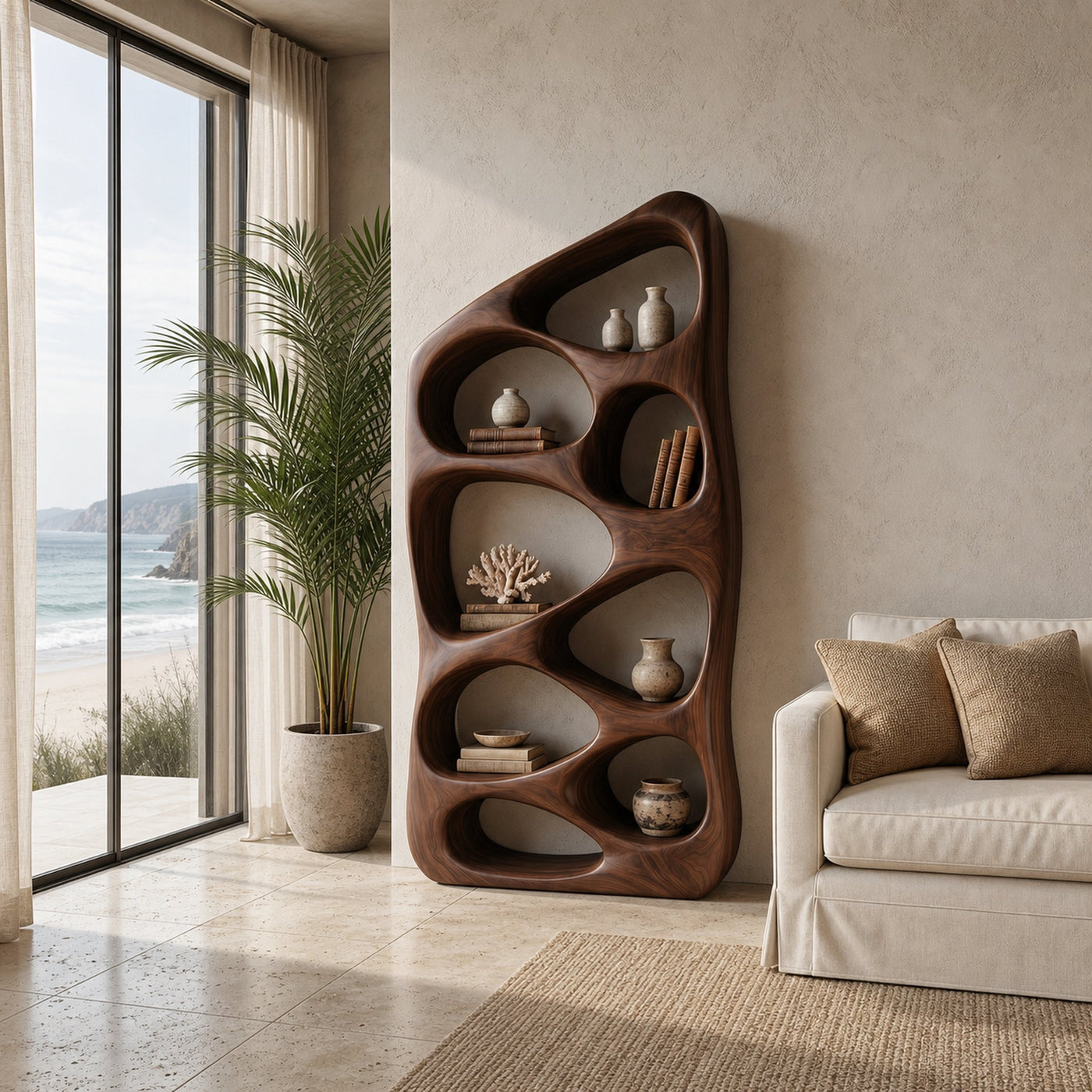 Modern Statement Sculptural Bookshelf For Living Room Style - product view 7