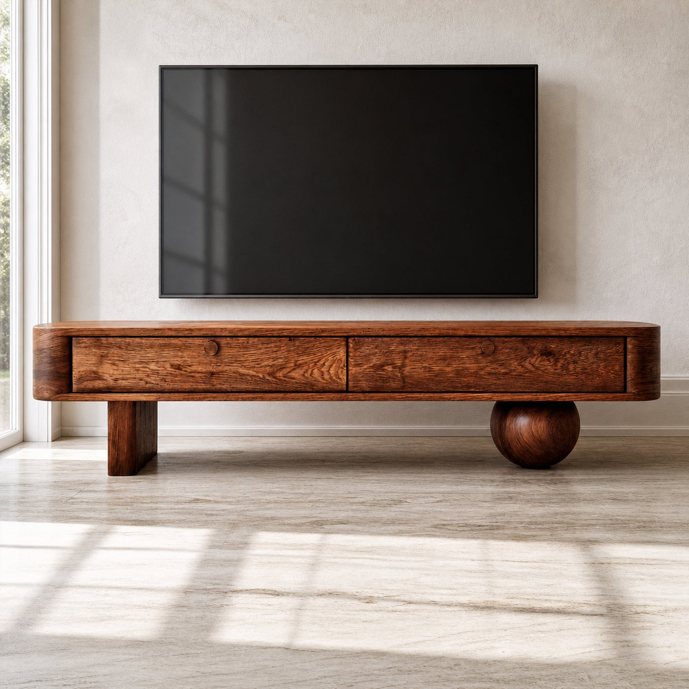 Modern TV Cabinet Solid Wood Living Room