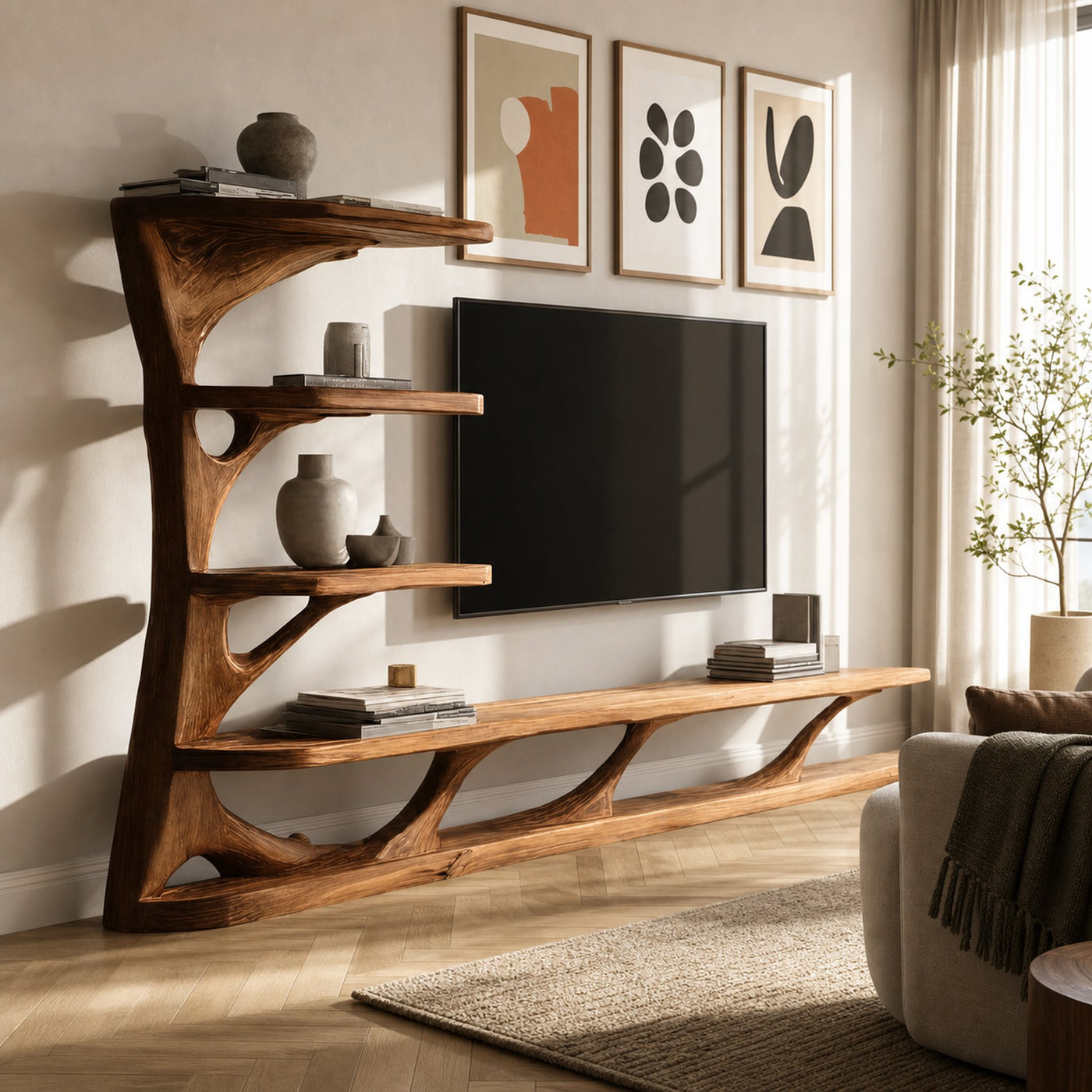 Modern TV Console With Branch Design For Living Room - product view 6