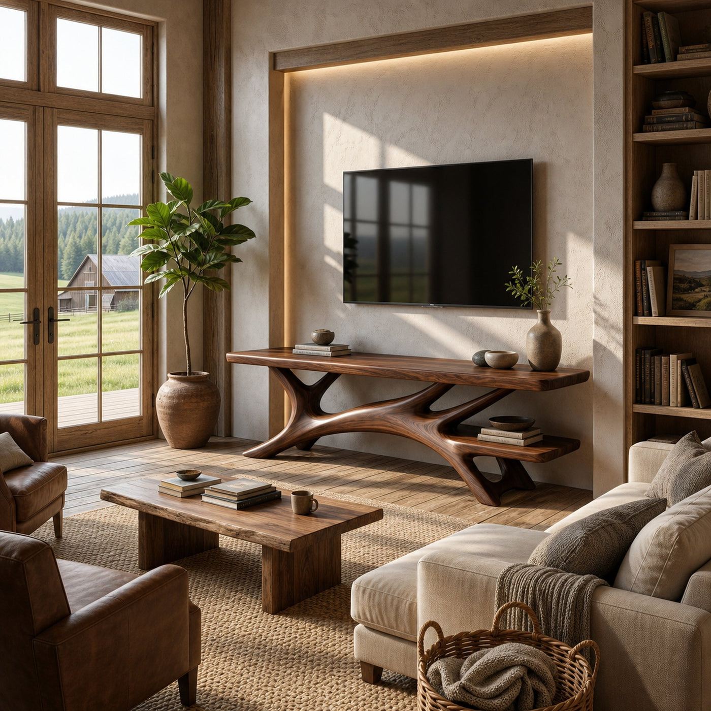 Modern TV Stand Curved Design For Living Room - product view 7