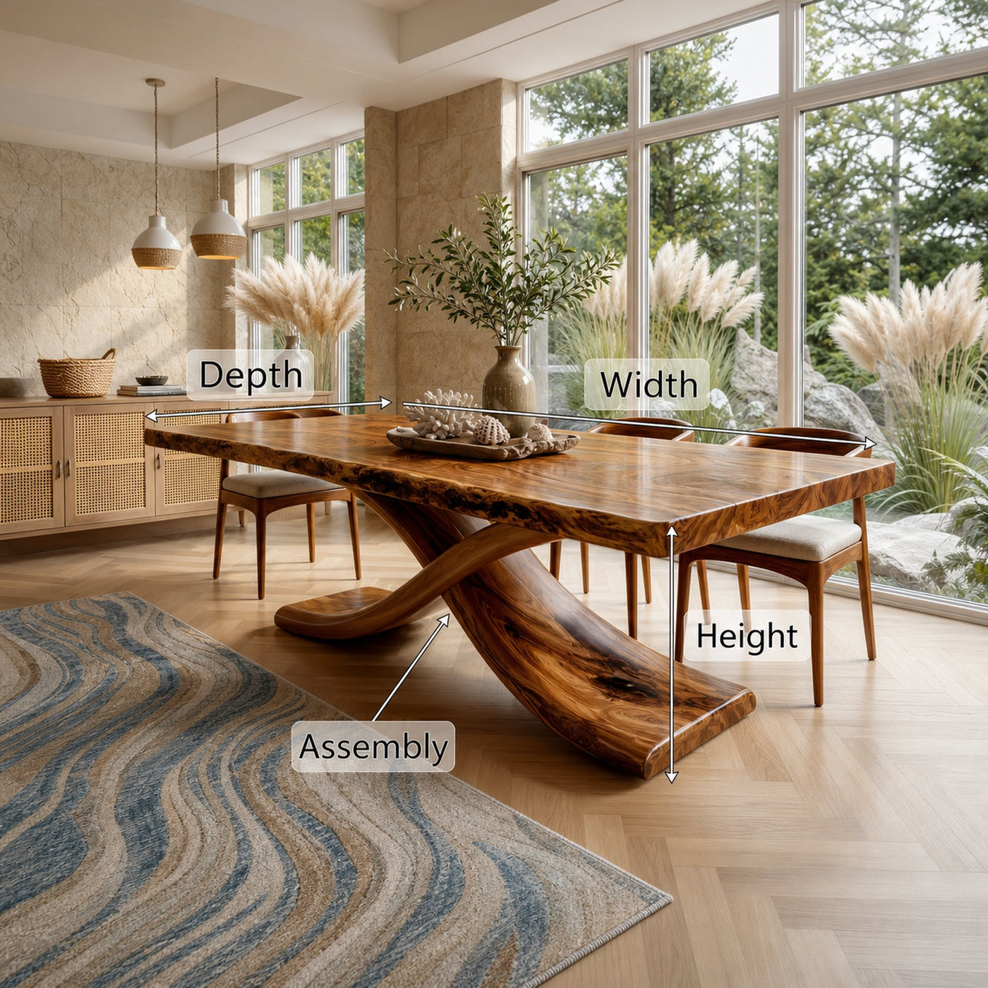 Modern Thick Top Dining Table For Kitchen Dining Area - product view 8
