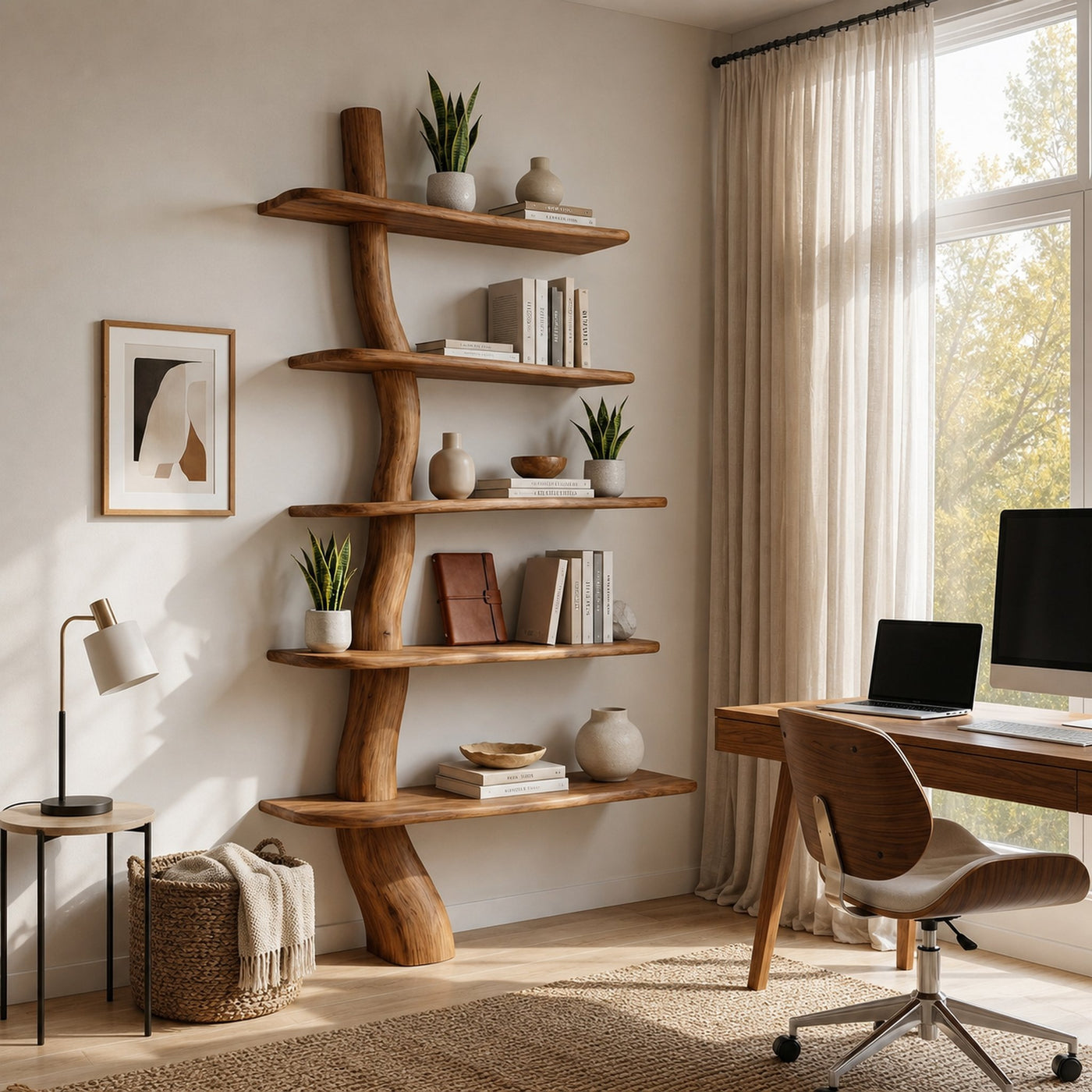 Modern Tree Bookshelf For Reading Corner