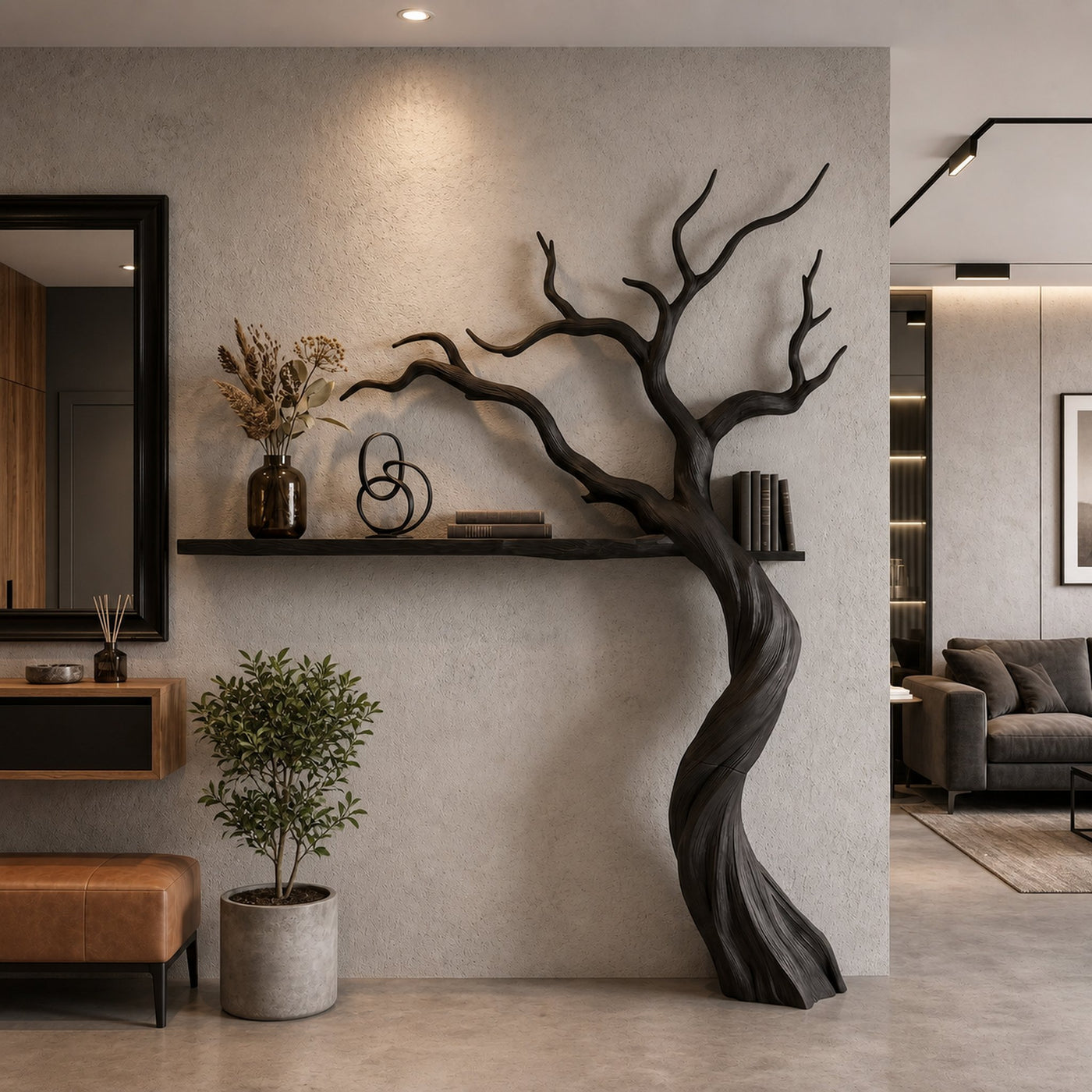 Modern Tree Bookshelf With Artistic Branch Form For Living Room - product view 4