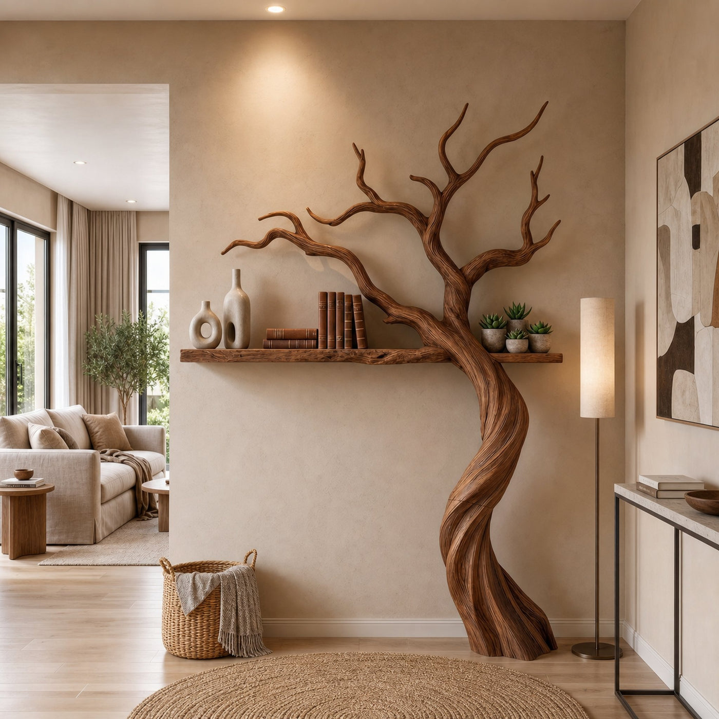 Modern Tree Bookshelf With Artistic Branch Form For Living Room - product view 7