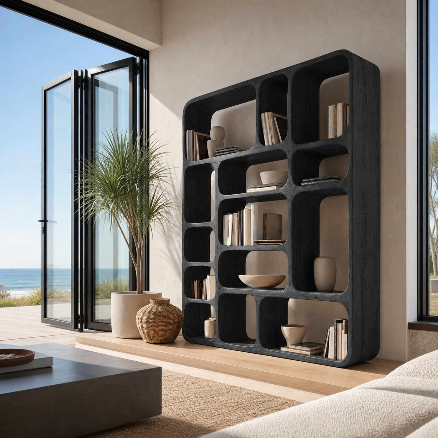 Modern Wall Bookshelf Multiple Compartments For Living Room - product view 7