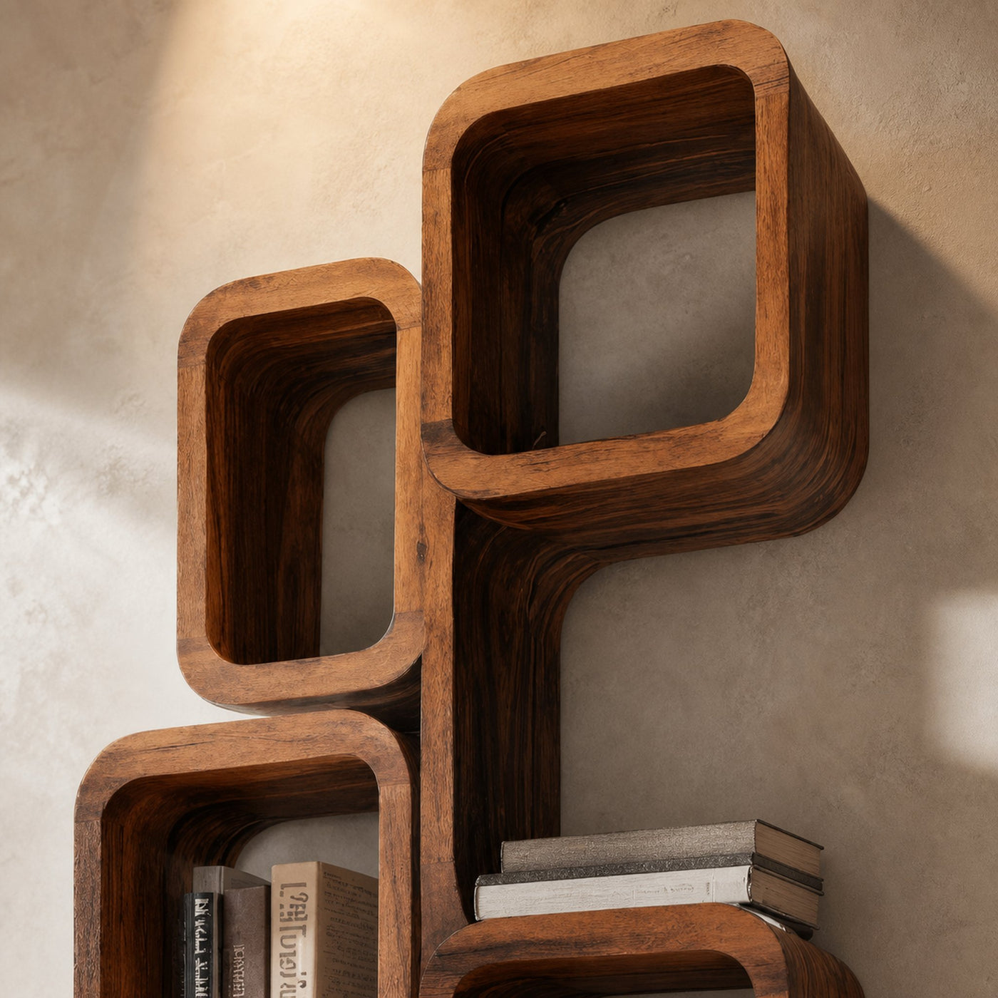 Modern Wall Mounted Bookshelf With Square Design For Living Room - product view 3