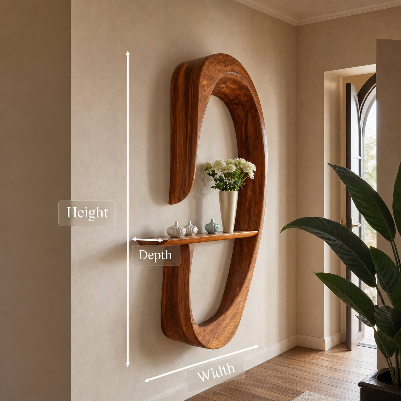 Modern Wall Shelf For Stylish Entryway - product view 6