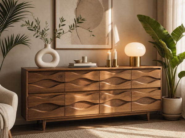 Modern Wave Dresser For Bedroom Or Living Room